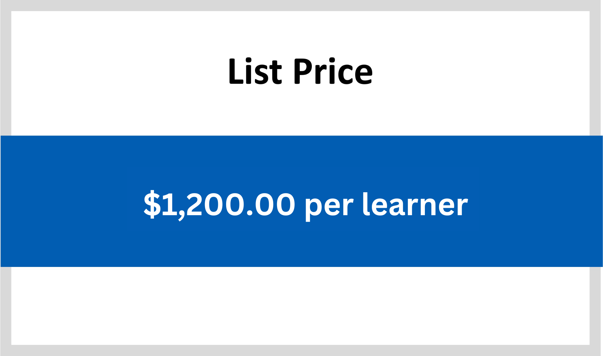 $1,200.00 per learner