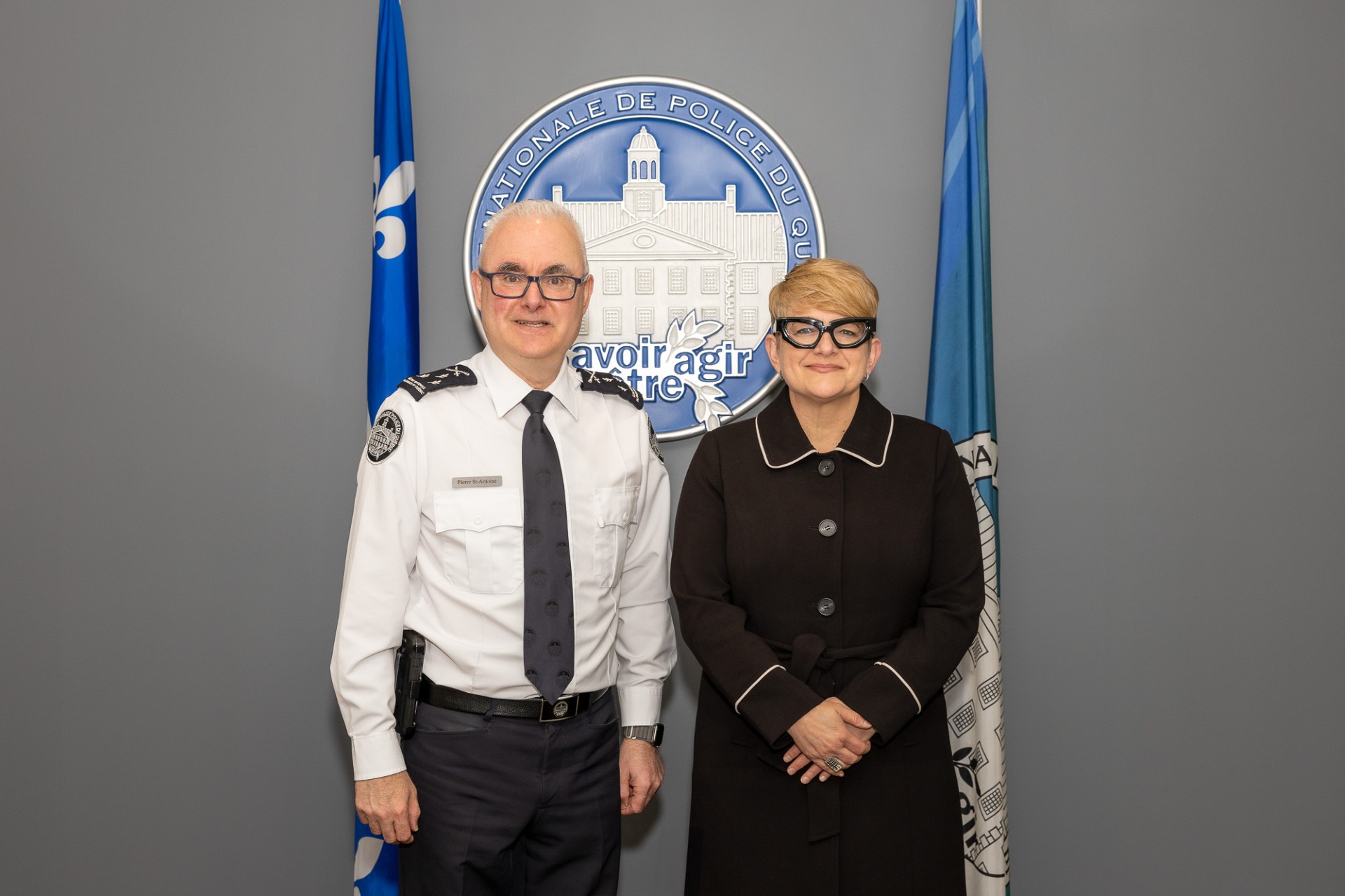 Sonia Poulin et Pierre St-Antoine pendant une visite du RCSP à l’ENPQ.